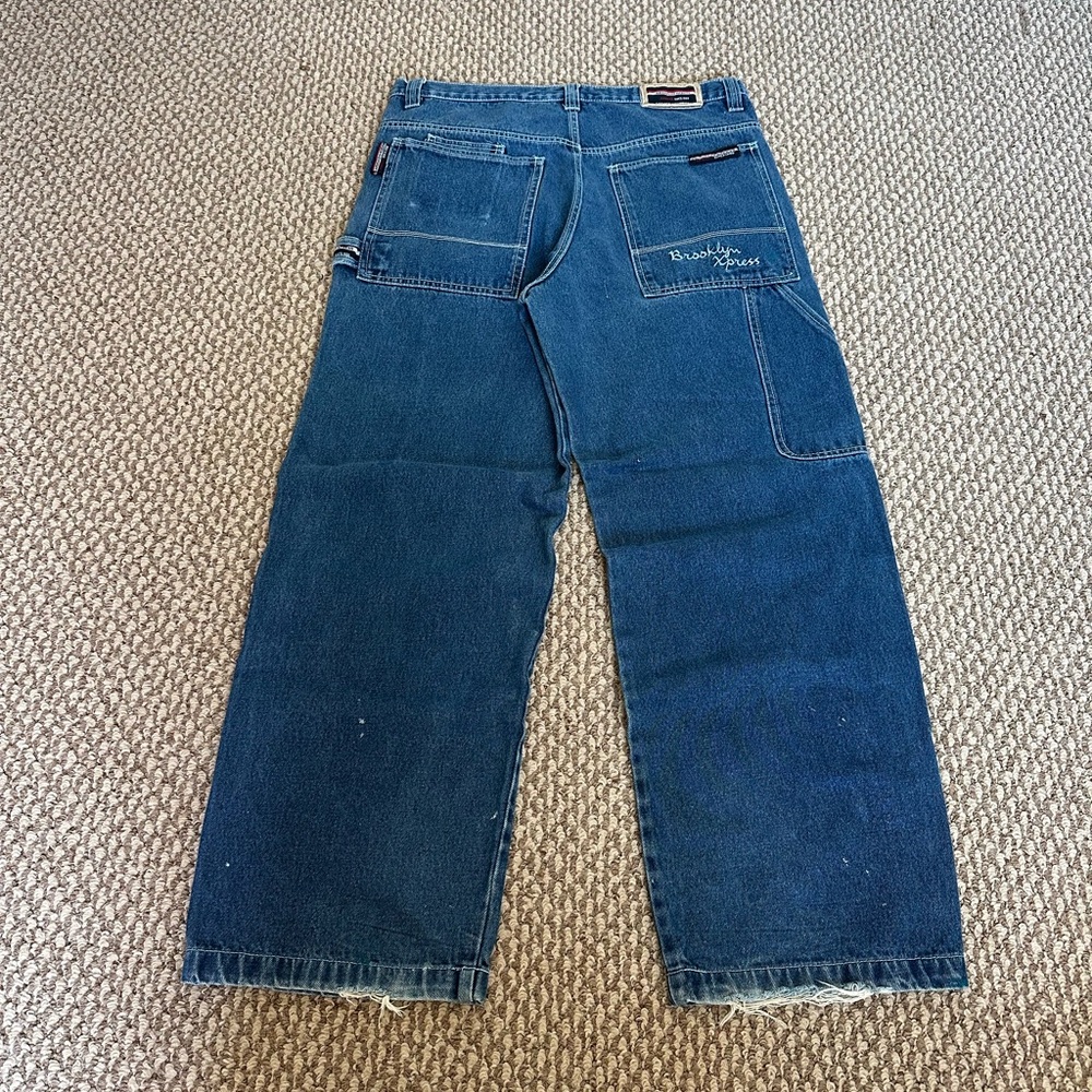 Vintage Y2K Brooklyn Xpress Carpenter Jeans Men’s Size 36 Paint Stains / Blue